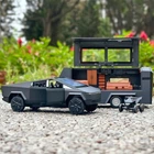 Дитяча машинка Tesla Cybertruck металева з трейлером і квадроциклом 1:32 Автопром