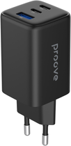 Сетевое зарядное устройство Proove Pocket GaN 65W (2 x Type-C + USB) Black (POCKET GAN 65W USB-C BK)