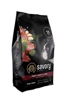 Сухий корм для собак малих порід Savory зі свіжим м'ясом індички та ягнятиною