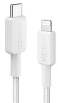 Кабель ANKER 322 USB-C to Lightning - 1.8 м Nylon Белый (A81B6H21/A81B6G21)