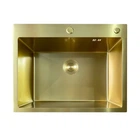 Мойка MIXXUS нержавеющая сталь 600х500 мм матовое золото Micro Decor (609870)