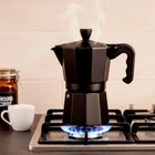 Гейзерная кофеварка алюминиевая 300 мл Maestro MR-1666-6 Black