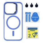 Чохол TPU+PC+Metal Stand Case with MagSafe and Camera Lenses для iPhone 14 Pro Blue