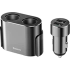 Автомобільний зарядний пристрій Baseus High Efficiency One to Two Cigarette Lighter Black (CRDYQ-01) [77945]