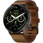 Смарт-часы Garmin Venu 4 45mm Slate with Brown Leather Band (010-03014-03) [153838]