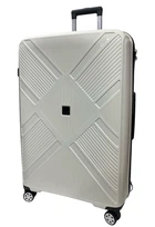 Чемодан Madisson Snowball 53103 большой L, 102 л, полипропилен, 4 колеса 360°, кодовый замок, 74x50x30 см Белый