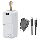 Комплект Павербанк Remax RPP-117 50000 mAh 22.5W 5A и Сетевой Адаптер Hoco CS22A Value 30W Type-C to Type-C Павербанк с быстрой зарядкой Remax RPP-117 Piloteer Портативный внешний аккумулятор 2USB/Type-C/MircoUSB Белый