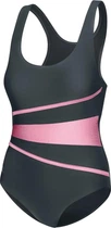 Купальник закритий для жінок Aqua Speed Swimsuit STELLA LADY 62965 темно-сірий, розовий Жінки 44 299-33