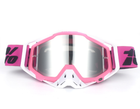 Мотоокуляри 100% (Pink/White) — Професійний захист та яскравий стиль