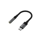 Перехідник USB-C to 3.5mm F 0.15m DAC audio black Acefast (6974316285281)