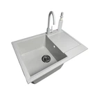 Мойка кухонная Adamant Horizon Medium Old Stone + змішувач та дозатор (4824296104510)