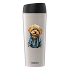Термокружка Ardesto Coffee Time Maltipoo 450мл, нержавіюча сталь, бежевий (AR2645MP)