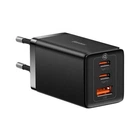 Зарядное устройство Baseus 2xUSB-C 65W + 1xUSB GaN + cable USB-C to USB-C 100W 1.0m black (CCGP120201) Baseus CCGP120201 925814