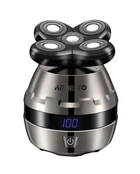 Електробритва для голови Ardesto SHR-5WPR, Bronze, 5W, 5 головок для гоління, роторна система гоління, сухе/вологе гоління, 5 насадок, дисплей, чистка під водою, робота від акумулятора