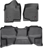 Килимки Weathertech Black для Chevrolet Silverado (mkII) 2007-2014 (Extended Cab)(без важеля 4x4)(1 ряд - 2 місця)(без сховища під 2 поряд) (WT 440661-440669)