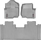 Килимки Weathertech Grey для Ford F-150 (mkXIII-mkXIV) 2014→ (SuperCab)(1 ряд - роздільний)(1 ряд - 3 місця) (WT 466971-466975)