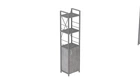 Этажерка 3/34 Ferrum-decor Серии Конект с тумбой 144x34x28 Серый ДСП Бетон (FD1020)