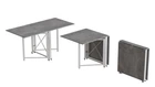 Стол-книжка трансформер Орион 2 Ferrum-decor 750x1520x730 Белый металл ДСП Бетон 16 мм (ORI214)