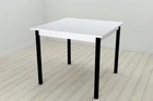 Стол кухонный Ferrum-decor Агата 75x80x80 Черный ДСП Белое 16мм (AGA0015)