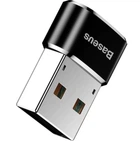 Перехідник BASEUS USB to USB-C для заряджання та синхронізації Чорний
