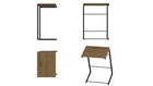 Столик приставной Терри Ferrum-decor 650x440x330 Черный металл ДСП Дуб Артизан 16 мм (TERR006)