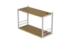 Книжная полка универсальная Ferrum-decor Стим 1 38x63x26 белый ДСП Дуб Артизан 16мм (XK00027)