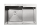 Кухонная мийка Mixxus NANO-SILVER L 780×490 мм, товщина 3.0/0.9 мм, глибоке крило, чаша зліва, з підставкою під ножі, з нержавіючої сталі