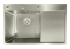 Кухонная мийка Mixxus NANO-SILVER L 780×490 мм, товщина 3.0/0.8 мм, чаша зліва, з нержавіючої сталі