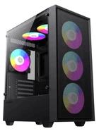 Корпус GameMax Storm Black, без БЖ, Mini Tower, Micro ATX, 2хUSB 2.0, 1хUSB 3.0, 1x120mm FAN, 380x200x450 мм, 0.8 мм