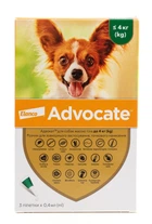 От блох и клещей Elanco Advocate для собак до 4 кг 1 пипетка*0,4мл (54173)