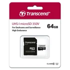 Карта памяти Transcend 64 GB microSDXC UHS-I 350V High Endurance + SD Adapter (TS64GUSD350V)