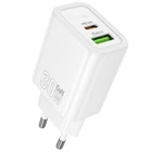Мережевий зарядний пристрій Hoco N63 1USB/18W/QC3.0 + 1Type-C/30W/PD Білий