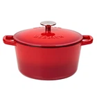 Кастрюля чугунная 21 см 3 л Gerlach Natur Iron красный градиент (5901035508477)