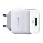 Зарядний пристрій Hoco C72Q QC3.0 USB Type-A білий із швидкою зарядкою