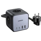 Зарядное устройство Ugreen CD268 65W Diginest Cube 2 USB-C 2 USB-A с розетками черно-серое (LKMTR_807833)