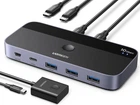 Комутатор Switch Ugreen USB 3.2 4-портовий USB-перемикач-концентратор 10 Гбіт/с Black (CM691)