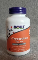 Амінокислота Now Foods L-триптофан 500мг