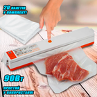 Вакуумний пакувальник для продуктів Vacuum F-packs Pro Вакууматор 90 Ватт Білий з Помаранчевим + 20 пакетів 25х17см