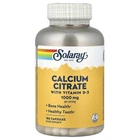 Вітаміни та мінерали Solaray Calcium Citrate with Vitamin D3, 180 капсул