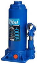Домкрат гидравлический бутылочный Vitol 5 т чемодан 216-413 мм 4.35 кг (T90504S ДБ-05004К)