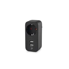 Мережевий адаптер VIDEX ONCORD 1п 2.4A 2USB Type-C з заземленням Black (VF-AD1G2U1C-B)
