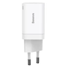 Сетевое зарядное устройство Baseus Super Si Pro Quick Charger C+U 30W EU White