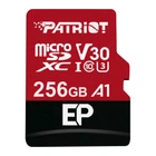 Карта памяти microSDXC (UHS-1 U3) Patriot EP Series 256Gb class 10 V30 (R-100MB/s, W-80MB/s) (adapter SD)