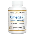 Биодобавка California Gold Nutrition Омега-3 рыбий жир (Omega-3 Premium Fish Oil) 100 капсул MLI00952