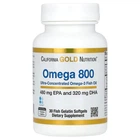 Омега-3 рыбий жир фармацевтической степени чистоты California Gold Nutrition (Omega 800) 1000 мг 30 капсул CGN01251