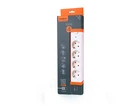 Мережевий подовжувач VIDEX 4п 3м 1.5мм 3.4А USB(QC) USB-C(PD20W) з/з та кнопкою White ONCORD