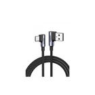 Дата кабель USB 2.0 AM to Type-C 1.0m US176 Both Angled 3A (Black) Ugreen (20856) (321529)