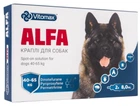 Краплі на холку ''Alfa'' від бліх та кліщів для собак вагою 40-65 кг (2 піпетки) VITOMAX