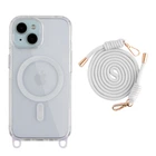 Чохол Premium TPU+PC LanyardCase with MagSafe для iPhone 15 White