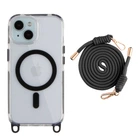 Чохол Premium TPU+PC LanyardCase with MagSafe для iPhone 15 Black